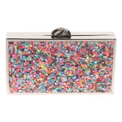 CLUTCH FIESTA PEDRERÍA PLATA 41392 - Imagen 1