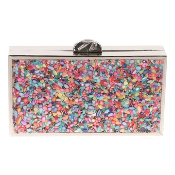 CLUTCH FIESTA PEDRERÍA PLATA 41392 - Imagen 1