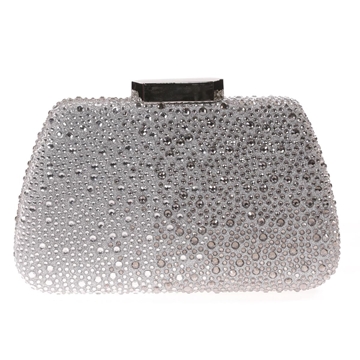 Clutch fiesta pedrería plata 41421 - Imagen 1