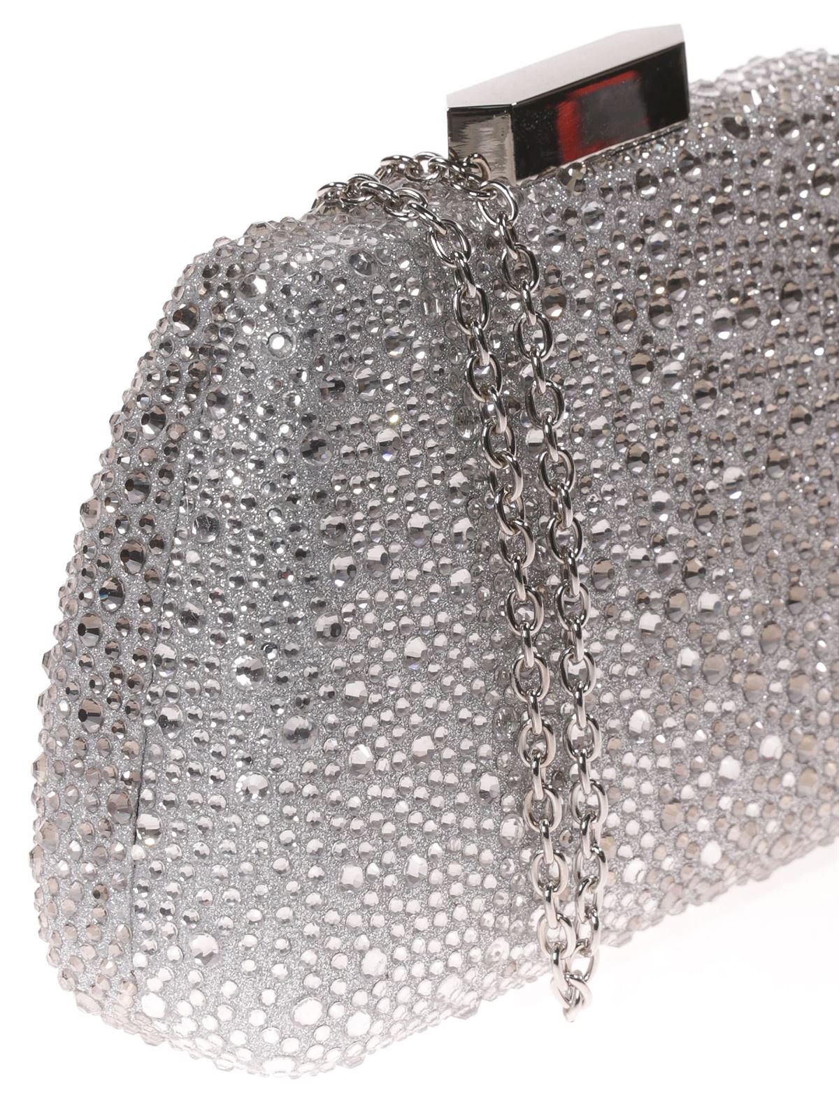 Clutch fiesta pedrería plata 41421 - Imagen 3