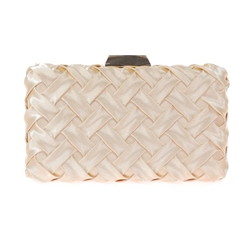 Clutch Fiesta Raso Trenzado Oro 41448 - Imagen 1