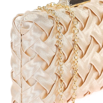 Clutch Fiesta Raso Trenzado Oro 41448 - Imagen 2