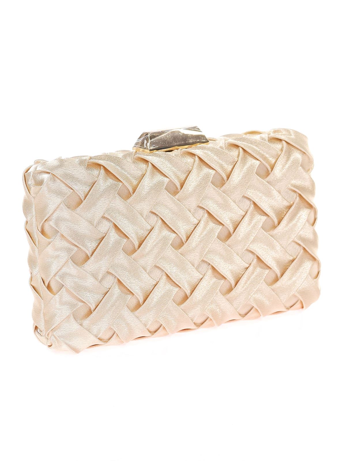 Clutch Fiesta Raso Trenzado Oro 41448 - Imagen 3