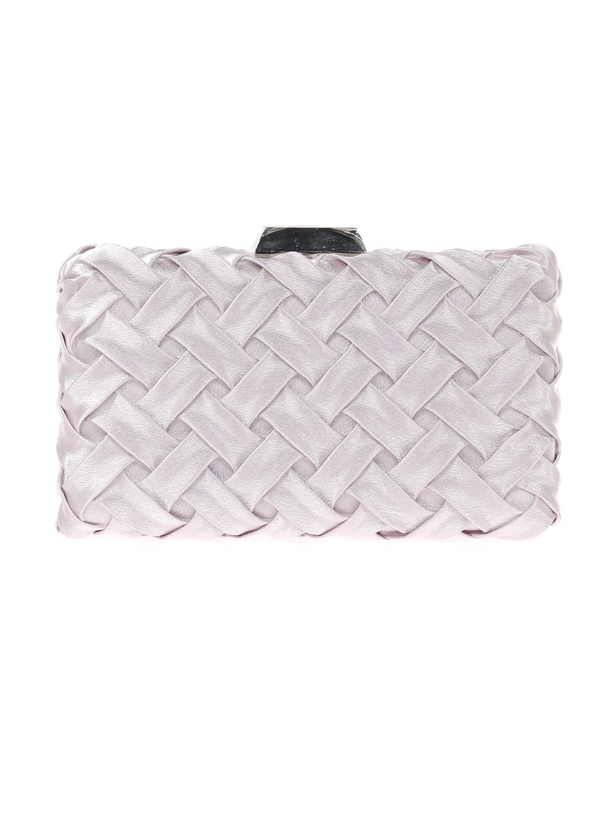Clutch Fiesta Raso Trenzado Plata 41448 - Imagen 1
