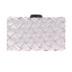 Clutch Fiesta Raso Trenzado Plata 41448 - Imagen 1