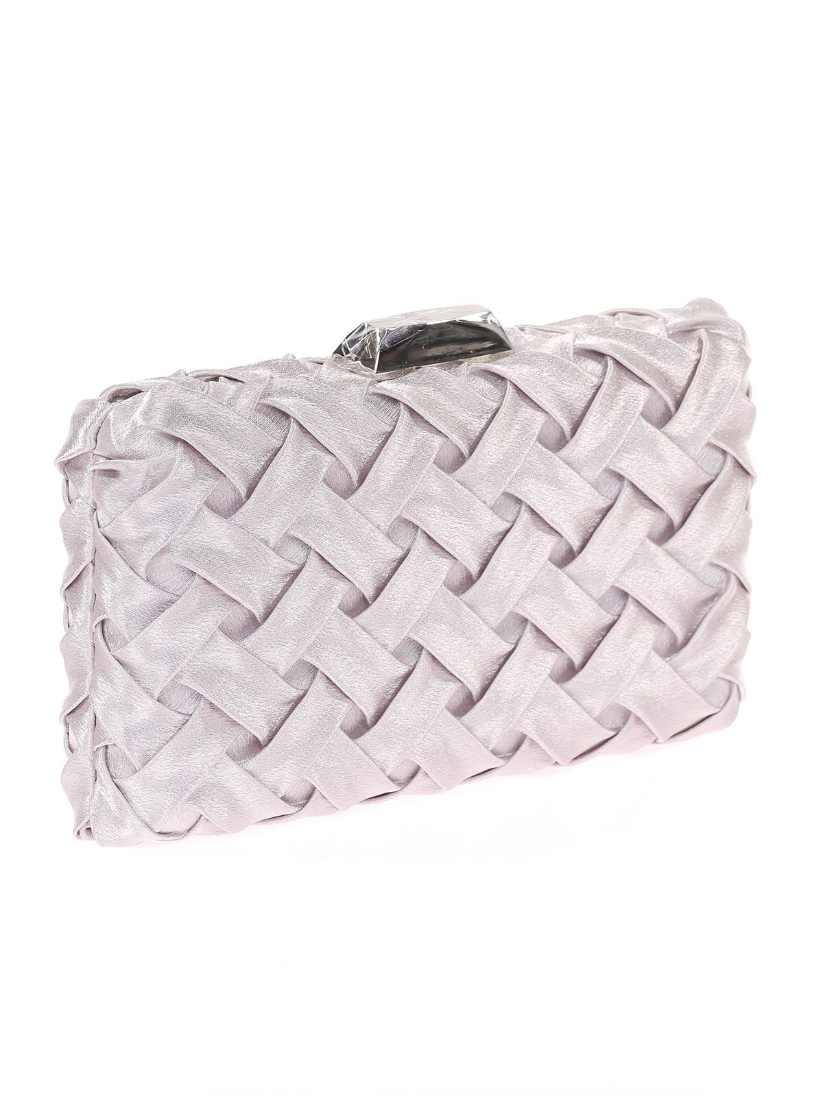 Clutch Fiesta Raso Trenzado Plata 41448 - Imagen 3
