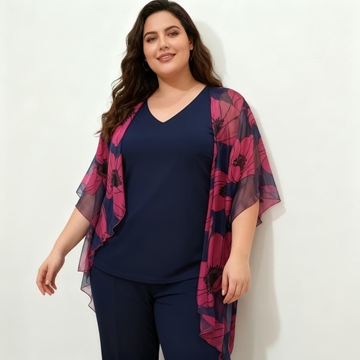 Conjunto Pantalón Fiesta Mujer Tallas Grandes Mercedes García 709 - Imagen 1