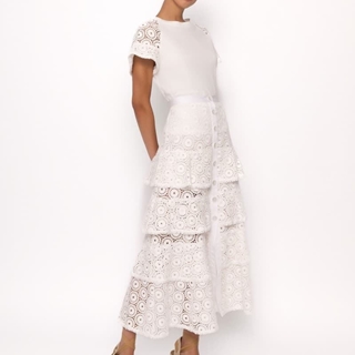 CONJUNTO TOP Y FALDA BORDADA ARGGIDO 49526 - Imagen 1