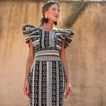 CONJUNTO ZARIA NEGRO MAGNOLIA KOBUS - Imagen 1