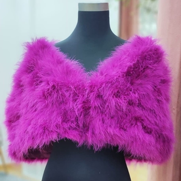 ESTOLA PLUMAS MARABÚ BUGANVILLA - Imagen 1