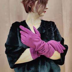 GUANTES FIESTA ANTELINA BUGANVILLA OSCURO 37 CM - Imagen 1