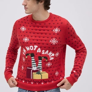 Jersey Navidad hombre estampado I'm not a Santa 70111SUNICO - Imagen 2