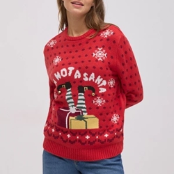 Jersey Navidad mujer estampado I'm not a Santa 70037SUNICO - Imagen 1