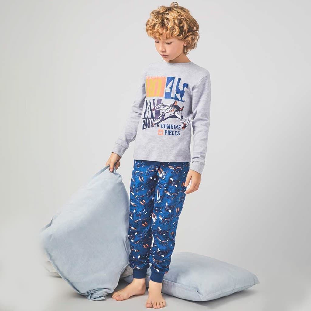 OUTLET PIJAMA NIÑO MANGA LARGA ALGODÓN TOBOGAN 23208001 - Imagen 1