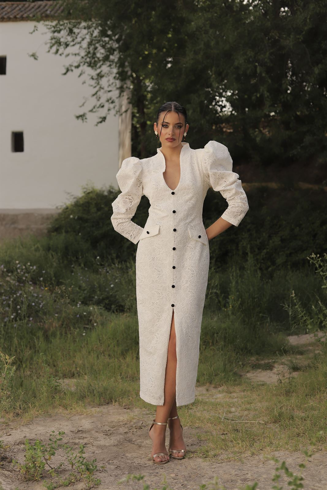 OUTLET VESTIDO DE FIESTA BLANCO FEDERICA MAGNOLIA KOBUS - Imagen 1