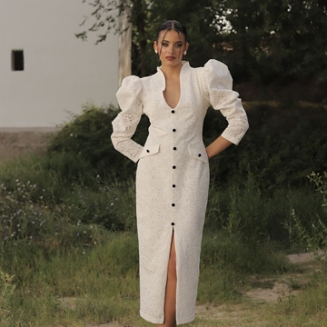 OUTLET VESTIDO DE FIESTA BLANCO FEDERICA MAGNOLIA KOBUS - Imagen 1
