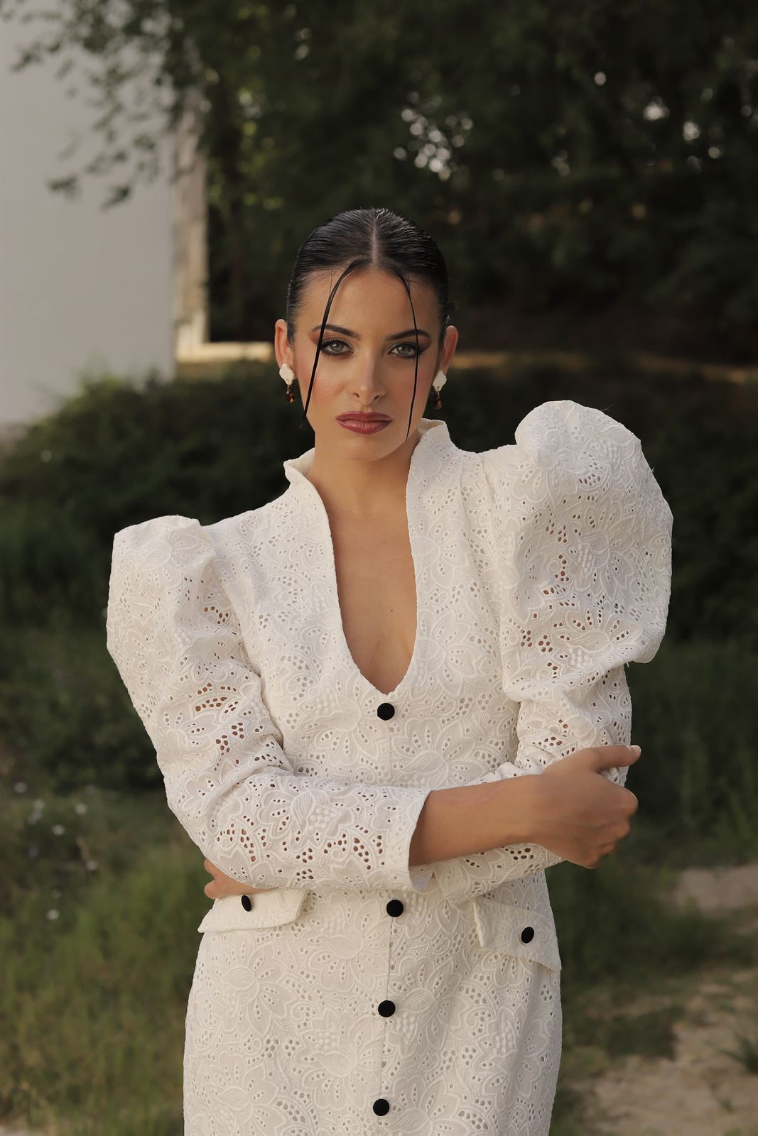 OUTLET VESTIDO DE FIESTA BLANCO FEDERICA MAGNOLIA KOBUS - Imagen 5