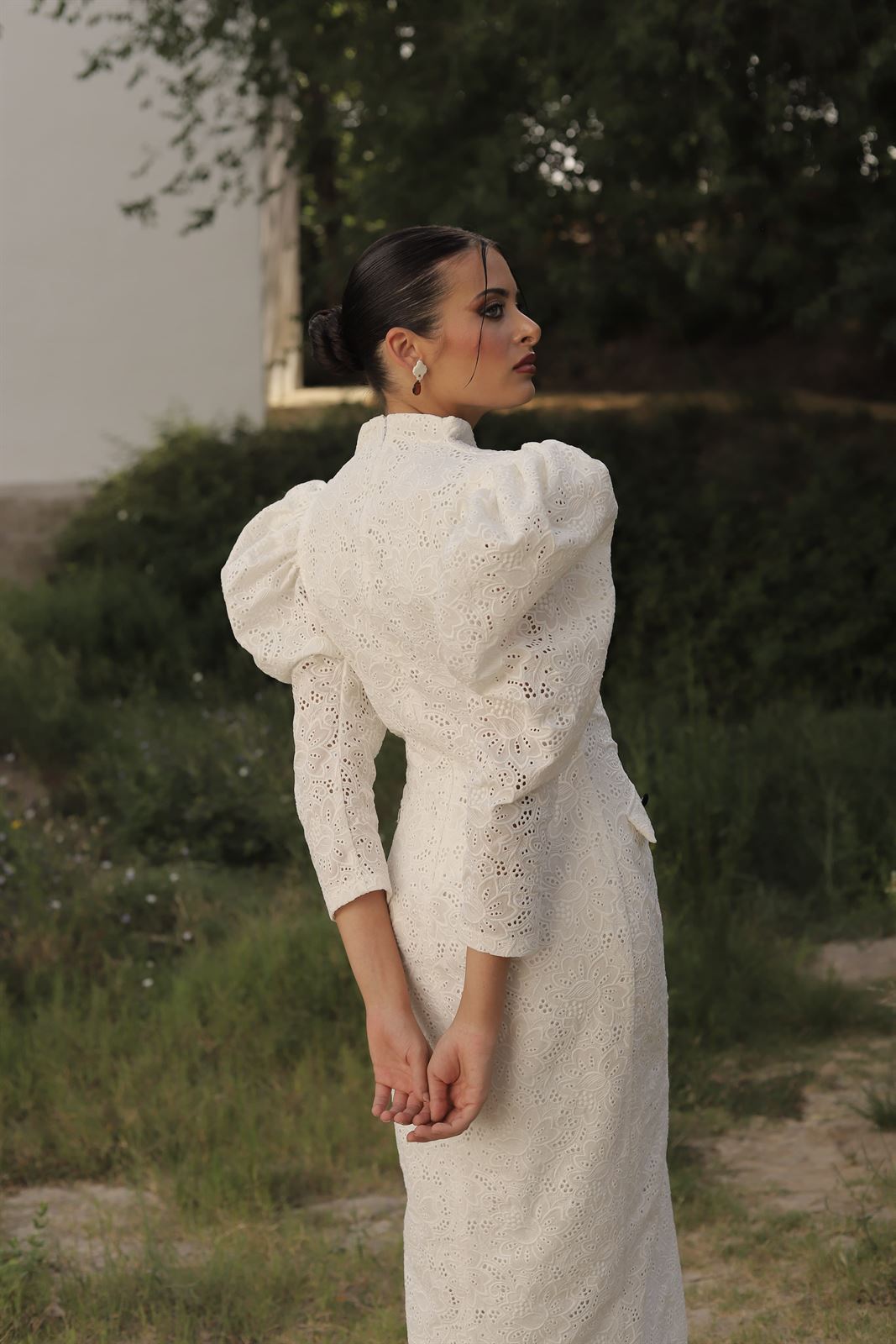 OUTLET VESTIDO DE FIESTA BLANCO FEDERICA MAGNOLIA KOBUS - Imagen 7
