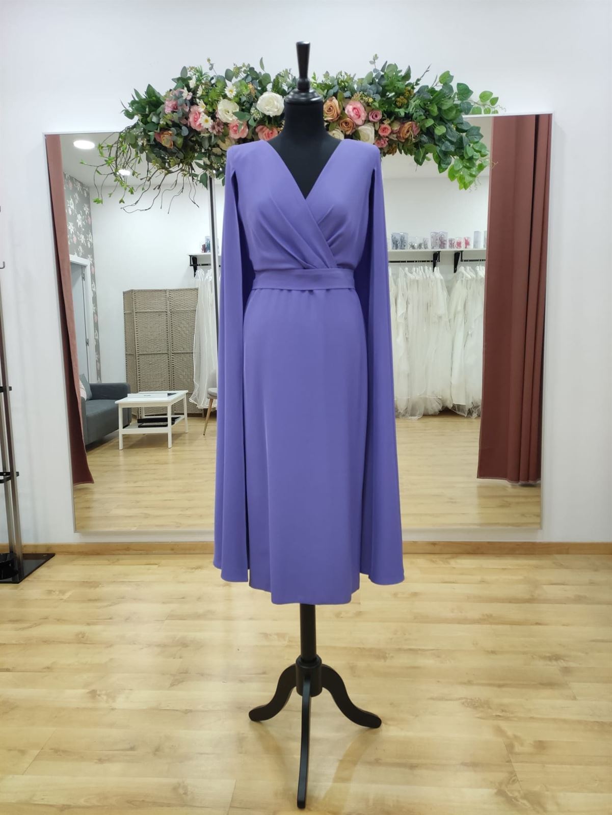 OUTLET VESTIDO DE FIESTA CAPA JUAN MARCOS 2814 - Imagen 1