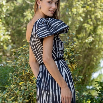 OUTLET VESTIDO DE FIESTA ESTAMPADO BETZZIA 25243 - Imagen 1