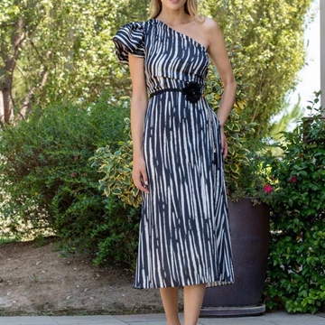 OUTLET VESTIDO DE FIESTA ESTAMPADO BETZZIA 25243 - Imagen 2