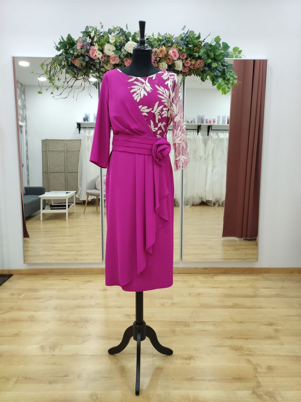 OUTLET VESTIDO DE FIESTA JUAN MARCOS BLONDA 2816 - Imagen 2