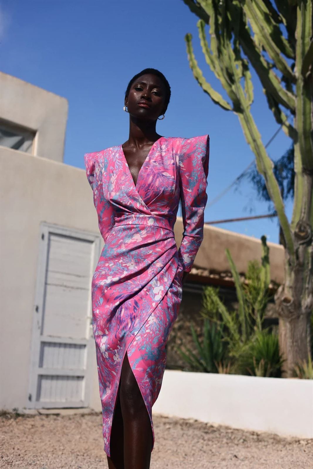 OUTLET VESTIDO DE FIESTA MAGNOLIA KOBUS ODILIA ESTAMPADO - Imagen 2