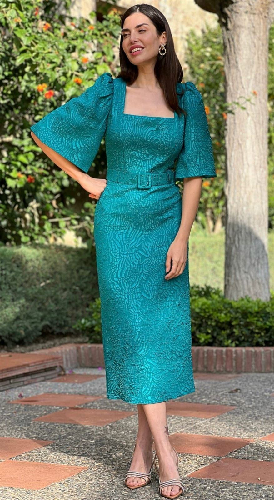OUTLET VESTIDO DE FIESTA MIDI CENTELLA NEBLAK 7541 - Imagen 1