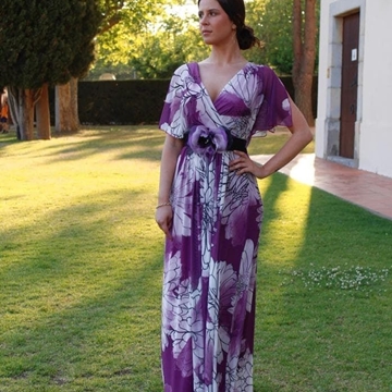 OUTLET VESTIDO JUAN MARCOS ESTAMPADO 2796 - Imagen 1