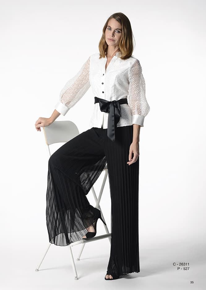 PANTALÓN DE FIESTA PLISADO CREACIONES CARFI 527 - Imagen 1