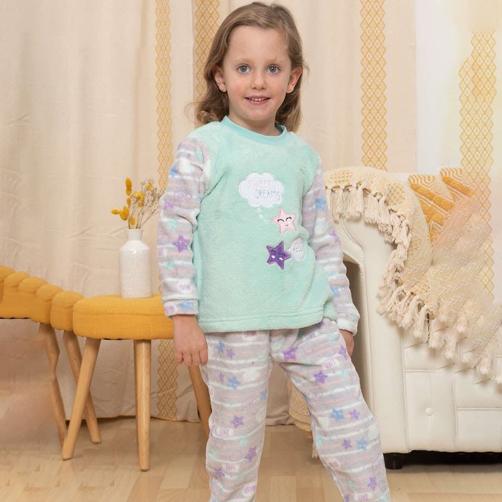 PIJAMA INFANTIL CORALINA ESTAMPADA KINANIT KN280 - Imagen 1