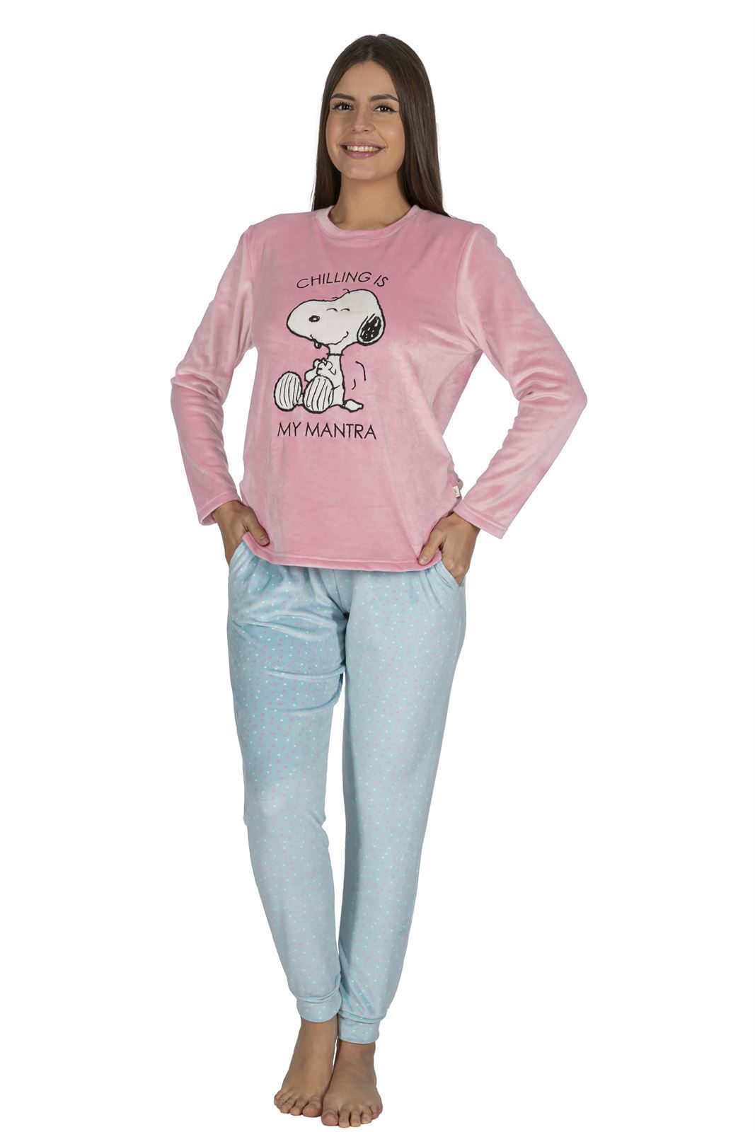 Pijama Invierno terciopelo mujer Javier Golmar DP2006 - Imagen 1