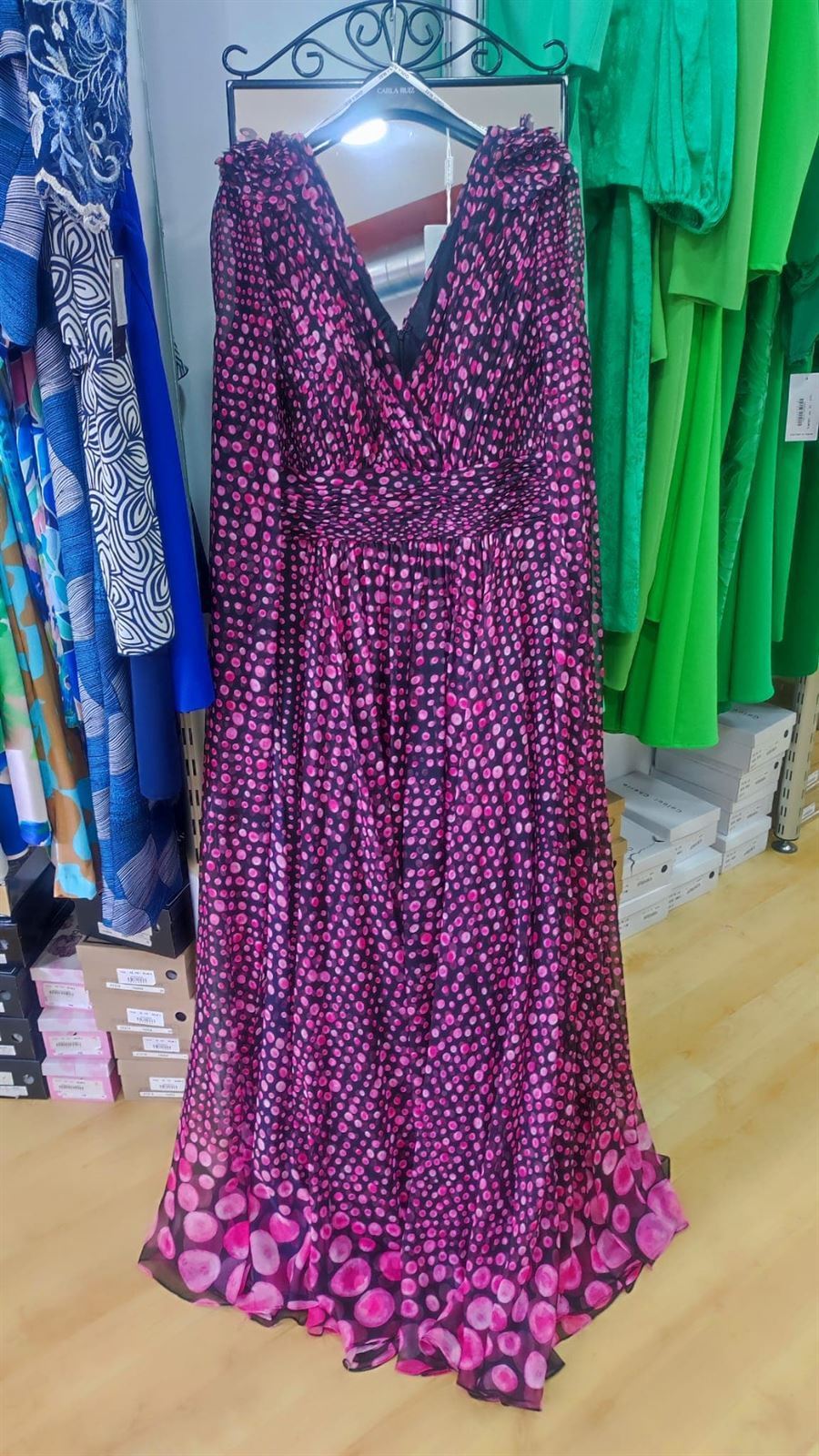 REBAJAS VESTIDO DE FIESTA LARGO CARLA RUIZ 51416 - Imagen 2
