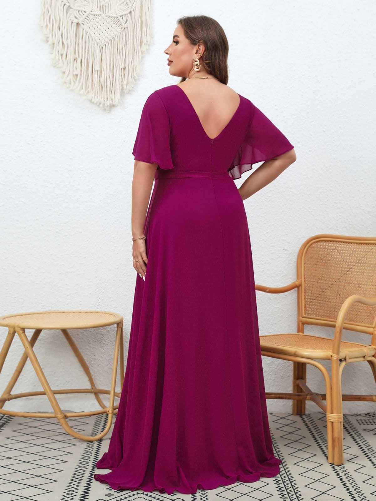 REBAJAS VESTIDO DE FIESTA TALLA GRANDE 21262 - Imagen 2