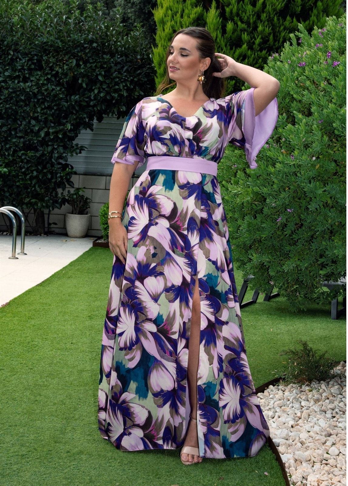 REBAJAS VESTIDO DE FIESTA TALLA GRANDE 241812 MIA MIRÓ - Imagen 2