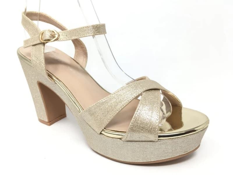 SANDALIA FIESTA PLATAFORMA ORO J242 - Imagen 1
