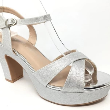 SANDALIA FIESTA PLATAFORMA PLATA J242 - Imagen 1