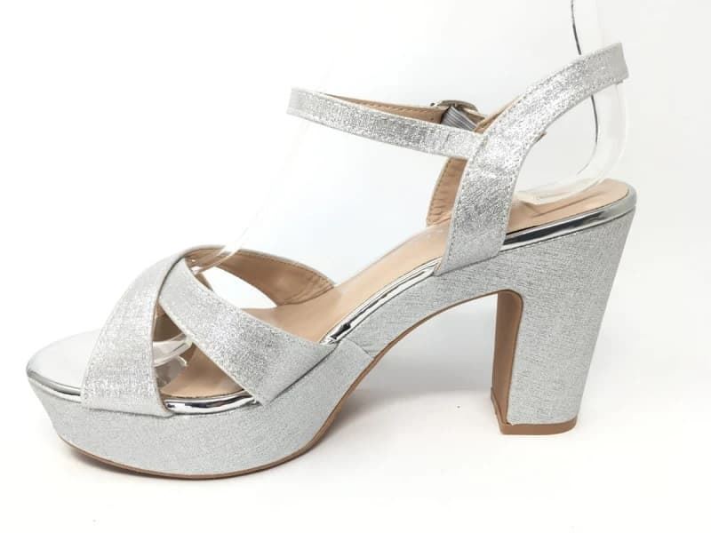 SANDALIA FIESTA PLATAFORMA PLATA J242 - Imagen 2