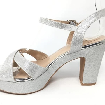 SANDALIA FIESTA PLATAFORMA PLATA J242 - Imagen 2