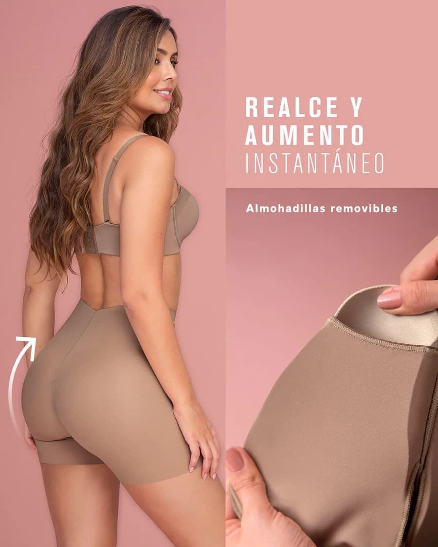 Short de control con almohadillas removibles levanta glúteos LEONISA 012889 - Imagen 4