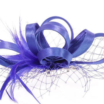 Tocado pequeño plumas azulón 91013 - Imagen 2