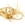 Tocado pequeño plumas oro 91013 - Imagen 2