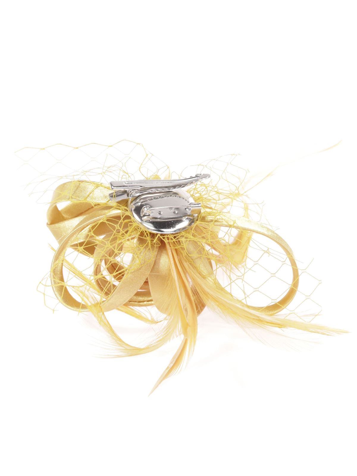 Tocado pequeño plumas oro 91013 - Imagen 3