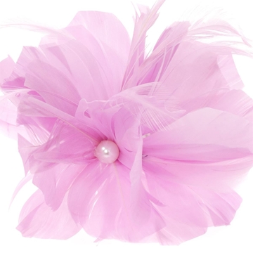 TOCADO PEQUEÑO PLUMAS PERLAS LILA 22011 - Imagen 1