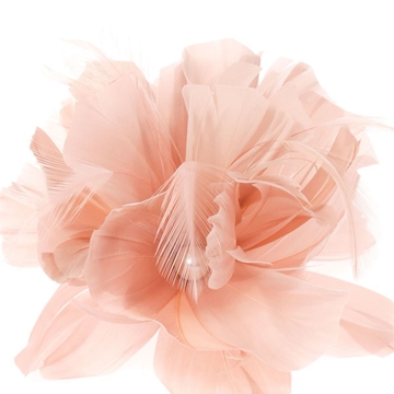 TOCADO PEQUEÑO PLUMAS PERLAS ROSA PALO 22011 - Imagen 1