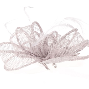 Tocado pequeño plumas plata 23101 - Imagen 2