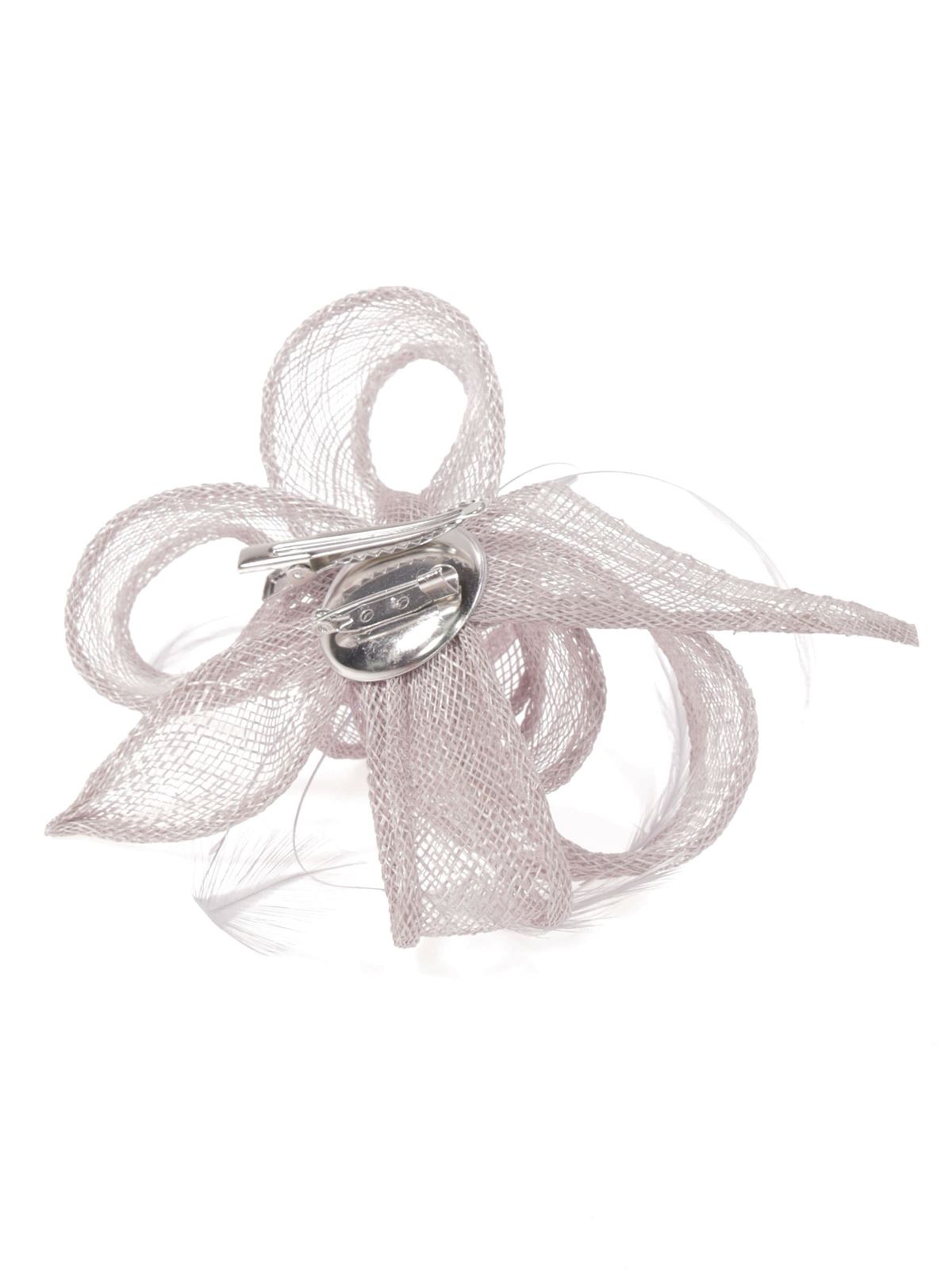 Tocado pequeño plumas plata 23101 - Imagen 3