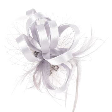 Tocado pequeño plumas plata 91013 - Imagen 1