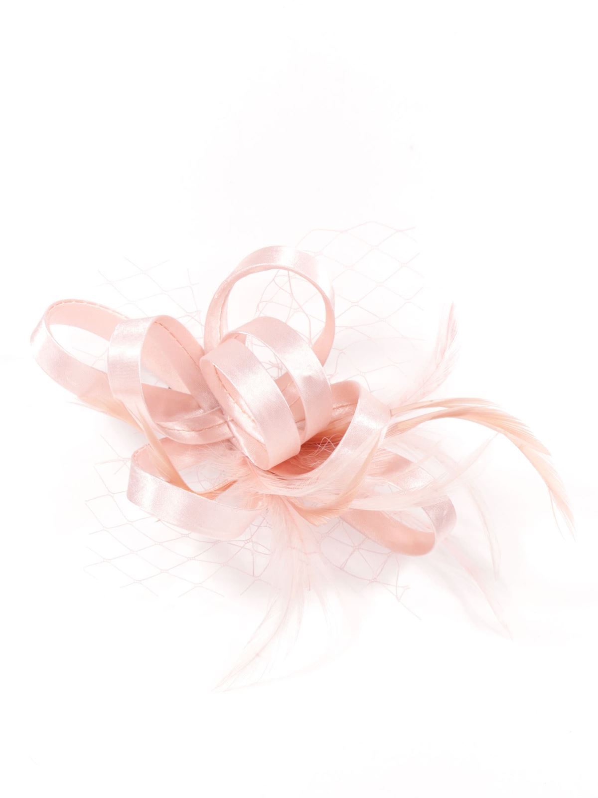 Tocado pequeño plumas rosa-palo 91013 - Imagen 1