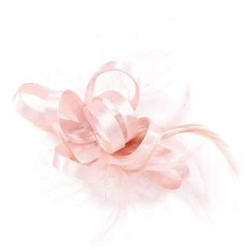 Tocado pequeño plumas rosa-palo 91013 - Imagen 1
